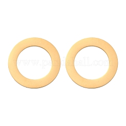 304ステンレススチールスタッドピアス  リング  イオンプレーティング（ip）  ゴールドカラー  21mm&nbsp;EJEW-B139-01G