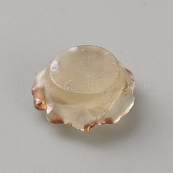 透明樹脂エナメルカボション  花バラ  キャメル  22x21x10mm&nbsp;CRES-TAC0013-008B
