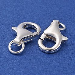 925スターリングシルバーカニカン  はんだ付けリング  スタンプ925個付き  銀  15.5mm  穴：2mm&nbsp;STER-K167-074D-S