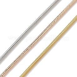 304ステンレススチール多層ラウンドスネークチェーンネックレス  ミックスカラー  17.72インチ（45cm）&nbsp;NJEW-H043-11MC