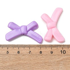 プラスチックビーズ  蝶結び  ミックスカラー  19x34.5x6mm  穴：1.9mm  約455個/500g&nbsp;KY-Z003-04