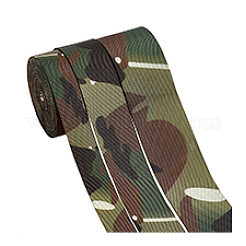 ポリエステル迷彩リボン 3スタイル 3個  洋服アクセサリー  オリーブ  1~1-7/8インチ（25~49mm）  1個/スタイル&nbsp;OCOR-XCP0003-06