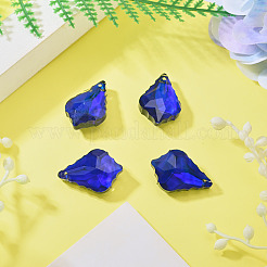 4個のガラスペンダント  温度感知で色が変わるペンダント  多面カット  ティアドロップ  28x19x10mm  穴：1.2mm&nbsp;GLAA-TA0004-30