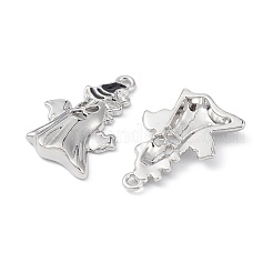 合金ペンダント  鉛フリー＆カドミウムフリー  ゴースト  プラチナ  28x19x4.5mm  穴：1.6mm&nbsp;PALLOY-O107-03P