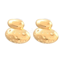 Melting Styles 304ステンレススチール製スタッドピアス（女性用）  オーバル  21.5x24mm&nbsp;EJEW-F415-02G-04