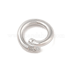 真鍮製のロック丸カン  オープンラウンド  プラチナ  10x3mm  9ゲージ  内径：6.5mm&nbsp;KK-S369-01P-03