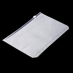 鉛筆チェーンケース付きPVC収納バッグ  ホワイト  212x150x0.5mm  内径：205x135mm&nbsp;DIY-WH20002-642D