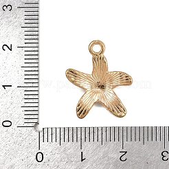 合金エナメルチャーム  ラインストーン付き  ヒトデチャーム  ゴールドカラー  ホワイト  19x16x3.5mm  穴：1.6mm&nbsp;FIND-F013-09G