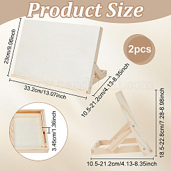 長方形の木製イーゼル  塗装用  美術工芸  バリーウッド  230x105~212x185~228mm&nbsp;AJEW-WH0596-686