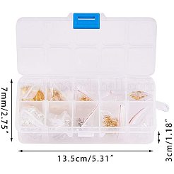 DIYジュエリー作りセット  真鍮のペンダントベイルと  ベールの鉄のスナップとチベットスタイルの合金接着剤の平らなパッドベイル  ミックスカラー  13.5x7x3cm  120個/箱&nbsp;DIY-PH0024-56