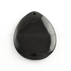 天然石オブシディアンペンダント  染め  43~58x35~42x5~7mm  穴：2.5mm&nbsp;G-S139-13