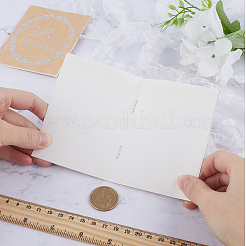 紙の結婚式のゲストブックのメモ帳  結婚式の装飾のため  彼の誓いと彼女の誓いの言葉が入った四角形  バリーウッド  105x78x1mm  2本/セット&nbsp;AJEW-WH0415-91B