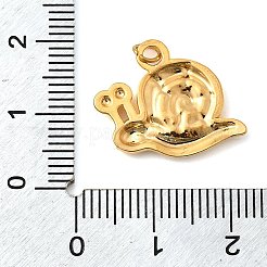 304ステンレスペンダント  カタツムリのチャーム  丸カン付き  イオンプレーティング（ip）  18KGP本金メッキ  16.5x19.5x2mm  穴：2.5mm&nbsp;STAS-B093-22G