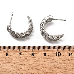 真鍮マイクロペーブクリアキュービックジルコニアスタッドピアス  ラックめっき  長持ちメッキ  カドミウムフリー＆鉛フリー  プラチナ  21.5x7.5mm&nbsp;EJEW-P322-08P