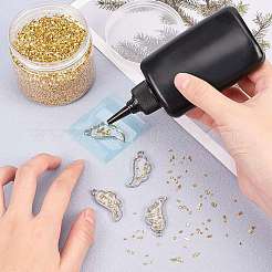ガラスチップビーズ  穴がない  ネイルアートの装飾の付属品  ゴールド  0.3~5x0.3~5x0.3~5mm  0.5bag /ボックス&nbsp;MRMJ-OC0001-39G