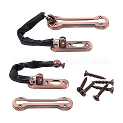 ステンレス鋼のスイングバーのドアロック  盗難防止クラスプバックロックアクセサリー  赤銅鉱  128x35x8.5mm  穴：4mm&nbsp;X1-SW-TAC0002-02C