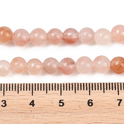 天然の桃の花のようなピンク色のペルシャ翡翠ビーズの連  スムーズなラウンド  6mm  穴：1mm  約63個/連  14.76''（37.5センチメートル）&nbsp;G-NH0071-A01-6mm