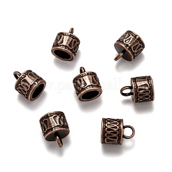 チベット風コードエンドパーツ  コラム  赤銅鉱  カドミウムフリー＆鉛フリー  14.5x11mm  穴：4mm  内径：7.5mm&nbsp;K0803061
