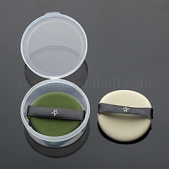 Ppプラスチック収納ボックス  シャムカバー付きラウンド  店の化粧用  6.7x6.5x6x2.6cm&nbsp;CON-M001-01-1
