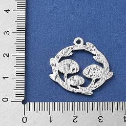合金のチベット風チャーム  キノコ  25.5x26x1.5mm  穴：1.6mm&nbsp;PALLOY-O002-11AS