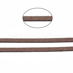スエード調コード  フェイクレース  キャメル  1/8インチ（3mm）x1.5mm  約96.24~98.43ヤード（88~90m）/ロール&nbsp;LW-S028-08