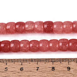 グラデーション染めガラスビーズ連売り  天然石風  ロンデル  インディアンレッド  8x6mm  穴：1~1.4mm  約114~125個/連  28.35~30.71インチ（72~78cm）&nbsp;GLAA-Q106-05B-A08