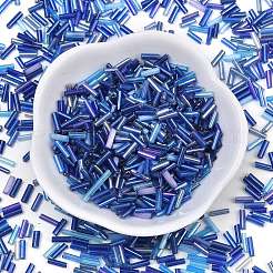 ガラスラウンドラッパビーズ  混合スタイル  ブルー  5~7x2mm  穴：0.6~1mm  約16199個/ポンド&nbsp;SEED-XCP0001-47F