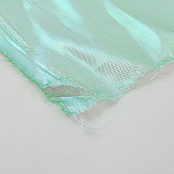 レーザーポリエステル生地  服装アクセサリー  アクアマリン  1500x0.1mm&nbsp;DIY-WH0622-423