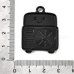 合金エナメルチャーム  エアコンのチャーム  ブラック  ゴールド  35x26x3mm  穴：3.5mm&nbsp;AL-CBACD7D-02G