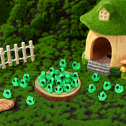 樹脂製アヒルミニモデル120個  マイクロランドスケープドールハウスアクセサリー  小道具の装飾のふりをする  ライム  17x15.5x17mm&nbsp;DJEW-MA0001-07