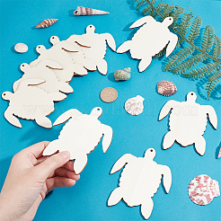 未完成のポプラ材切り抜き30個  レーザーカットウッドウミガメ  家の装飾用  diy クラフト 絵画 アート プロジェクト  パパイヤホイップ  8.4x10x0.25cm&nbsp;WOOD-AR0001-22