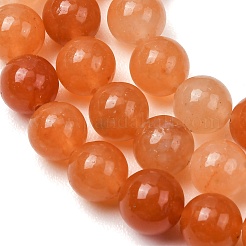 天然石レッドアベンチュリンビーズ連売り  ラウンド  8mm  穴：1mm  15~16インチ&nbsp;X-GSR023