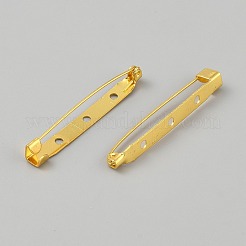アイアン製ウラピンブローチピン  ブローチベースのセッティング  ゴールドカラー  38mm&nbsp;IFIN-WH0085-45H