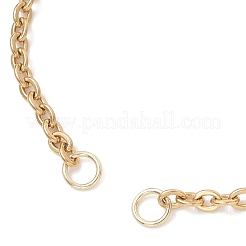 304ステンレススチールアズキチェーンブレスレットの作り方  ゴールドカラー  5-7/8インチ（15cm）&nbsp;AJEW-JB01474
