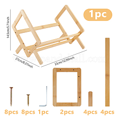 木製デスクトップ本棚  ブックホルダー  ナバホホワイト  330x210x145mm&nbsp;ODIS-WH0030-313A-01