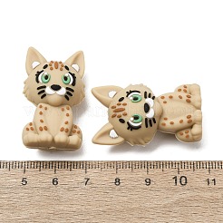 食品グレードの環境に優しいシリコーン焦点ビーズ  バリーウッド  ライオン  35x21x16mm  穴：2.5mm&nbsp;SL-CBAECCD-01B