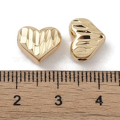 真鍮ビーズ  カドミウムフリー＆ニッケルフリー＆鉛フリー  ハート  18KGP本金メッキ  8.5x10.5x5.5mm  穴：1.6mm&nbsp;KK-G497-24G
