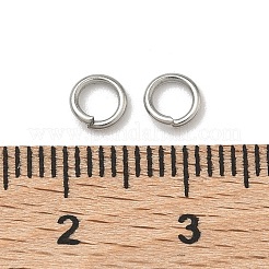 変色しない304ステンレススチールオープン丸カン  ラウンド  20ゲージ  ステンレス鋼色  5x0.8mm  内径：3.4mm  約968個/50g&nbsp;X-STAS-E067-05-5mm