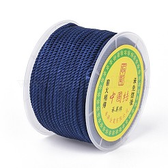 DIYジュエリークラフト作成用ポリエステルミラノコード  マリンブルー  2.5mm  約27.34ヤード（25m）/ロール&nbsp;OCOR-F011-D06