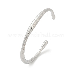 女性用 304 ステンレススチール オープンカフバングル  ステンレス鋼色  1/4インチ（0.6cm）  内径：2-1/2インチ（6.2cm）&nbsp;BJEW-R019-03P-03