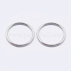 スターリングシルバーは、丸カンを閉じた  ラウンド  プラチナ  20ゲージ  5x0.8mm  内径：3mm  約147個/10g&nbsp;STER-F036-03P-0.8x5