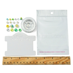 DIY 丸型アクリル & プラスチックビーズブレスレット作成キット  ミックスカラー  7x4mm  穴：1.8mm&nbsp;DIY-FS0006-49