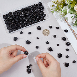 150 個 3 スタイル染色合成ターコイズビーズ  ハロウィンの頭蓋骨  ブラック  8~15x6~11x7~14mm  穴：1mm  50個/スタイル&nbsp;G-PH0003-42