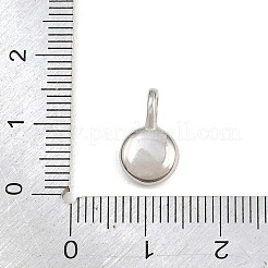 304ステンレスペンダント  ラインストーン付き  フラットラウンド＆ハートチャーム  ステンレス鋼色  13x8x5mm  穴：4x3mm&nbsp;RB-CBA40D0-01P-B