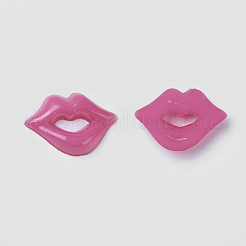 アクリル唇形のカボション  バレンタインデーのために  ミックスカラー  18x13x3.5mm&nbsp;BUTT-E024-A-M