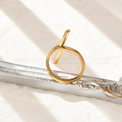 女性用304ステンレススチールカフリング  18KGP本金メッキ  36mm  内径：17mm&nbsp;RJEW-U039-01G