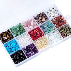 混合の天然＆合成宝石ビーズ  チップ  混合石  5~8x5~8mm  穴：1mm&nbsp;G-X0003-B