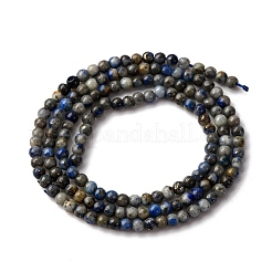 天然石ラピスラズリビーズ連売り  ラウンド  3mm  穴：0.6mm  約153個/連  15.51インチ（39.4cm）&nbsp;G-L629-A01-3mm