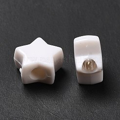 不透明なアクリルビーズ  スター  ホワイト  12x12.5x7mm  穴：3.6mm  約920個/500g&nbsp;MACR-J123-08