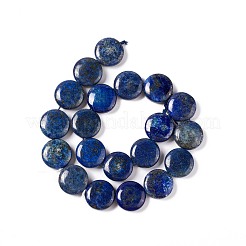 天然石ラピスラズリビーズ連売り  染め  フラットラウンド  19.5~20.5x7~8mm  穴：1mm  約20個/連  15.55''~15.98''（39.5~40.6センチメートル）&nbsp;G375-28